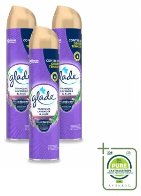 Produktbild von 3 x Glade Raumspray - Lavendel & Aloe - 300 ml - Großpackung - 3 Stücke