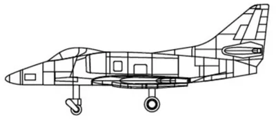 Productafbeelding van TRUMPETER TRU03472 A-4C Sky Hawk, schaal 1:700