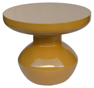 Productafbeelding van Livingfurn Bijzettafel Brix Lou Mustard Rond