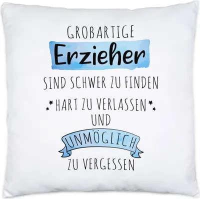 Produktbild von Großartige Erzieher Sind Schwer Zu Finden Kissen Inkl. Füllung Danke Geschenk Hart Zu Vergessen
