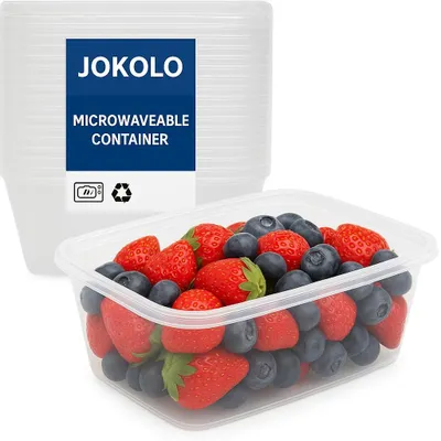20er-Pack 750 ml Lebensmittelbehälter mit Deckel, BPA-frei, mikrowellengeeignet