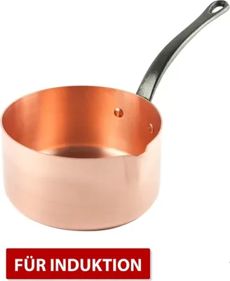 Produktbild von Kupferkasserolle Induktion für Karamell Ø 16 cm Dickwandig - Glatt