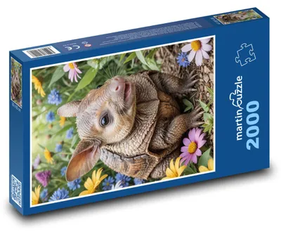 Obrázek produktu pro Puzzle 2000 Pásovec mezi květinami - martinpuzzle