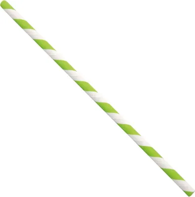 Produktbild von Trinkhalm aus Papier 100 Stück grün weiß