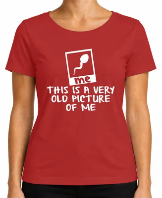 Immagine prodotto di questa è una foto molto vecchia di me ploaroid divertente dicendo signore t-shirt, rosso, XXL