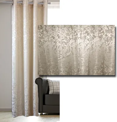 Produktbild von JEMIDI Vorhang blickdicht 140x245cm - Gardine mit Ösen Anbringung - Ösenschal Dekoschal Glanz Optik - 100% Polyester für Wohnzimmer Schlafzimmer