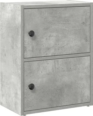 Obrázek produktu pro vidaXL Knihovna betonová šedá 40x24x52 cm materiál na bázi dřeva