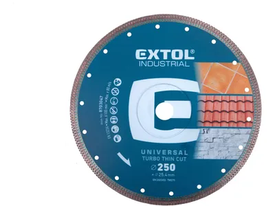 Image de Meule diamantée Extol Industrial 8703047, turbo Thin Cut, coupe à sec et à l'eau, O 250x25,4x2mm
