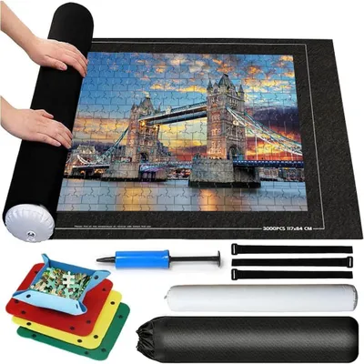 Produktbild von Puzzlematte, Puzzlerolle, Puzzle-Rollenmatte, Puzzle Aufbewahrung, für Puzzle bis 3000, Riesenfilzmatte zur Aufbewahrung von Puzzles