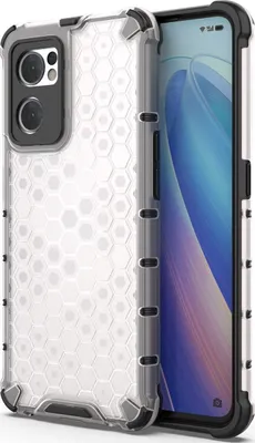 Produktbild von Mobigear Honeycomb  OPPO Find X5 Lite Hülle Hardcase Backcover Stoßfest - Weiß