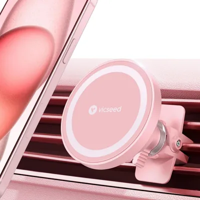 Obrázok produktu pre Držiak do auta na telefón, magnetický, kompatibilný s Magsafe, ružový