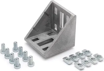 Produktbild von Winkel 60x60 Nut 8 B-Typ mit Befestigungssatz