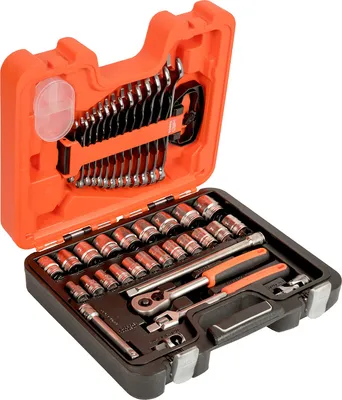 Image de Jeu de douilles 6 pans 1/2'' métrique et jeu de clés mixtes - BAHCO S400