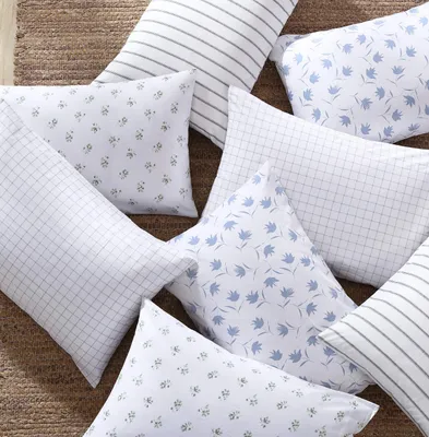 Immagine prodotto di Lenzuola matrimoniali, in cotone percal, con motivo floreale verde, per la camera da letto