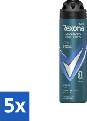 Produktbild von Rexona Men - Deodorant Spray - Cobalt Dry - Sportliche Frische - 150 ml - Vorteilspack - 5 Stücke