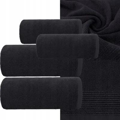 Obrázek produktu pro Eurofirany Sada ručníků 2x 50x90 + 2x 70x140cm bavlna 500gsm černá