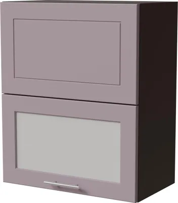 Produktbild von Küchenklapphängeschrank BARI 60cm Hochfaltklappe Glas Farbe wählbar BA-W8BS/60-AV RAL 4009 pastellviolett matt lava