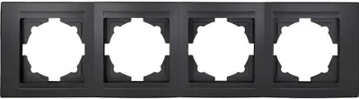 Produktbild von Gunsan Moderna 4-fach Rahmen für 4 Steckdosen Schalter Dimmer Schwarz