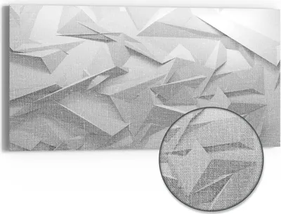 Produktbild von DEQORI Hybrid Leinwand Bild 60x30 cm 'Geometrische Eleganz' Wandbild Glas flach modern