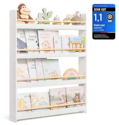 Productafbeelding van SONGMICS Boekenrek voor kinderen, met 4 niveaus, speelgoedrek