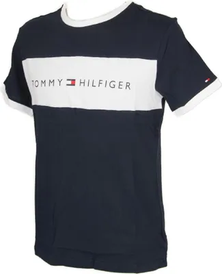 Image de T-shirt homme à manches courtes et à col rond TH TOMMY HILFIGER article UM0UM01170 CN SS TEE LOGO DRAPEAU, L, Cotone 100%