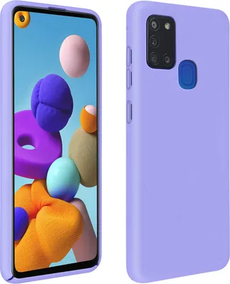 Produktbild von Avizar, Halbsteife Silikon Handyhülle Samsung Galaxy A21s, Soft Touch, Violett
