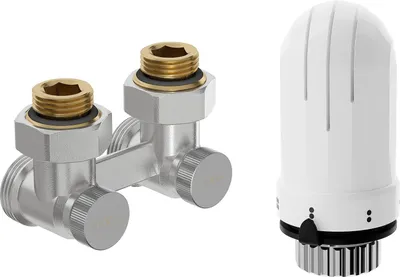 Obrázok produktu pre Mexen G03 termostatická súprava DN50, uhlová 1/2 "x3/4", nikel - W911-012-938-01