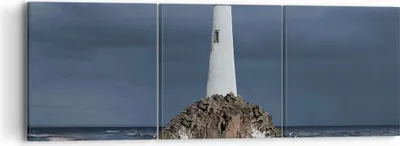 Produktbild von Bild auf Leinwand - Leinwandbild - Leuchtturm Meer - 90x30cm - Wand Bild - Wanddeko - Wandbilder - Leinwanddruck - Bilder - Kunstdruck - Wanddekoration - Leinwand bilder - Wandkunst - CA90x30-3550
