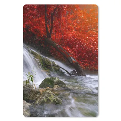 Produktbild von MuchoWow® Mauspad Mousepad Wasserfall - Felsen - Wasser - Herbst 40x60 cm - Mousepads - Maus Mat - Pad - Mausunterlage - Schreibtisch Accesoire