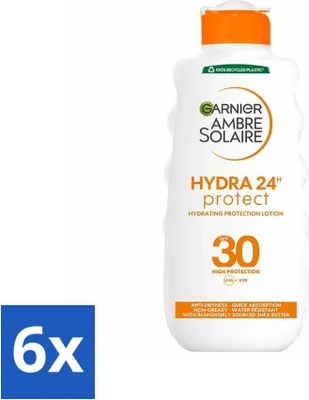 Produktbild von Garnier - Ambre Solaire - Feuchtigkeitsspendende Sonnenschutzmilch - LSF 30 - 200 ml - Vorteilspack - 6 Stücke