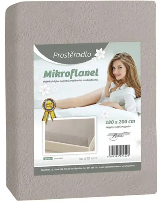 Zdjęcie produktu dla Prześcieradło z mikrofraneli - Szare - 180x200