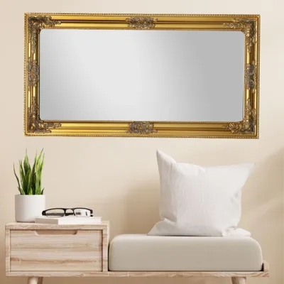 Produktbild von Eleganter Barock-Spiegel BESSA 100x50cm gold-antik Holzrahmen