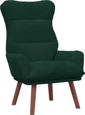Image de vidaXL Fauteuil vert foncé 69 x 74 x 93 cm velours