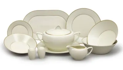 Zdjęcie produktu dla Thun 1794 Lea, zestaw jadalny, porcelana, kość słoniowa, złoto, Thun, 25 d.