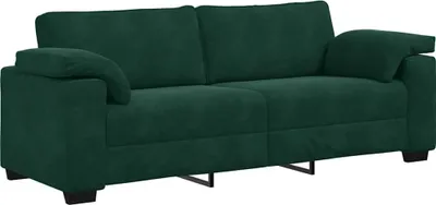 Produktbild von vidaXL 3-Sitzer-Sofa Dunkelgrün 220x77x82 cm Samt