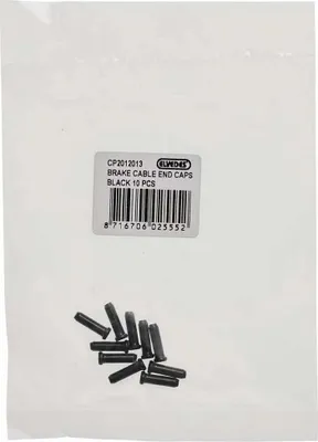 Productafbeelding van Elvedes kabeluiteinden, aluminium, Ø 2,3 mm, 10 stuks, zwart. Kleur: zwart. Eén maat