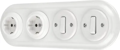 Produktbild von Unterputz Porzellan Retro Schalterserie I PR1SET411W I PR1 weiß