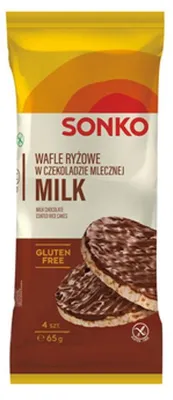 Zdjęcie produktu dla Sonko. Milk - Wafle ryżowe w czekoladzie mlecznej 65 g.