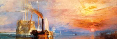 Zdjęcie produktu dla Joseph William Turner Art Print Obraz - Walczący Temeraire, 1839 (53 x 158 cm)