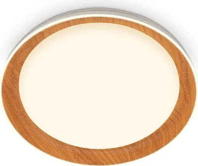 Produktbild von LED Deckenlampe Deckenleuchte Wohnzimmer Schlafzimmer Flur Holzdekor Warmweiß