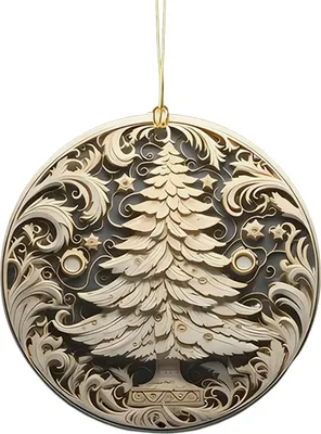 Produktbild von Leichter 2D-Weihnachtsschmuck aus Acryl für Zuhause, Büro, drinnen, Weihnachtsfeiern, Weihnachtsbaum, zum Aufhängen, als Geschenkidee