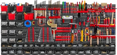 Obrázek produktu pro Nástěnná police na nářadí KADAX velká, 174x78cm Úložný systém z robustního plastu
