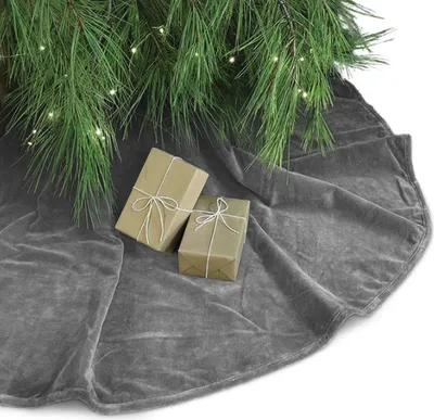 Produktbild von Unique Living |  Baumrock Kelsey 120Øcm dunkelgrau | Weihnachtsbaumtuch
