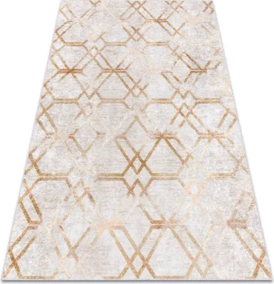 Obrázok produktu pre MIRO 51805.804 umývací koberec Geometrická, latková mreža protišmykový - zlato žlutá 80x150 cm