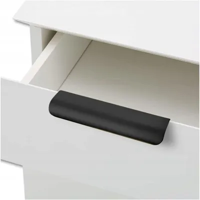 Produktbild von Möbelgriff Kantenprofil Schwarz Matt 200mm – Aluminium Profilgriff für Schubladen & Schränke – Modernes Design – Abgerundet & Ergonomisch