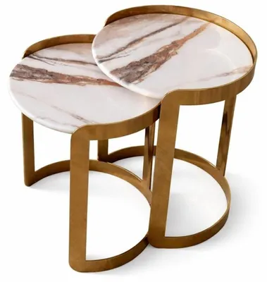 Immagine prodotto di Tavolini laterali beige tavolo rotondo, mobili per il soggiorno