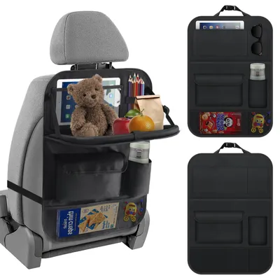 Imagen del producto de Organizador para el asiento trasero del coche con mesa plegable, impermeable, para niños, protector para el asiento, 1 unidad