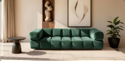 Produktbild von Kaiser Möbel Sofa 4-Sitzer, Couch, Veloursstoff Bluvel, Grün, Averro