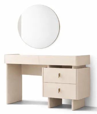 Produktbild von Beigefarbene Design-Kommode  moderne Holzkommode Schlafzimmermöbel