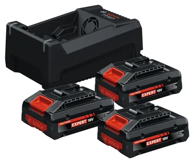 Obrázek produktu pro Sada 18 V: 3 akumulátory GBA 18 V 4,0 Ah + rychlonabíječka GAL 12 V/18 V-80 – BOSCH 0615V0005X
